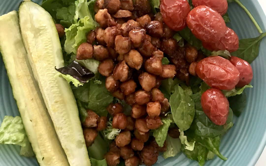 From my SVT Prevention Kitchen: BBQ Chickpeas and Roasted Veggies