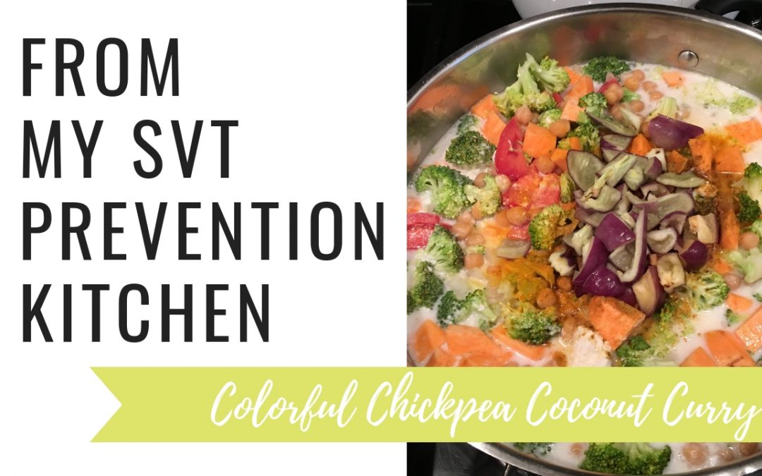 Colorful Sweet Potato Chickpea Coconut Curry for SVT Prevention